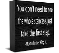 You Don'T Need To See The Whole Staircase New Home Decor Rustico Idee regalo Cartello in legno Scrivania Mensola Agriturismo Decorazioni per la stanza 12,7 x 12,7 cm