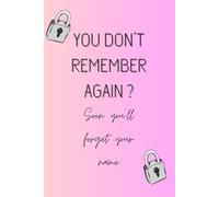 YOU DON'T REMEMBER AGAIN? Soon You Wil'll Forget Your Name: Funny Password Notebook