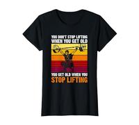 You Don't Stop Lifting When You Get Old - Weightlifting Maglietta, Donna, Nero, XXL