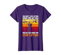You Don't Stop Lifting When You Get Old - Weightlifting Maglietta, Donna, Viola, XL