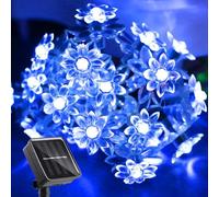 YOU GLOW GIRL Luce Impermeabile Solare Della Stringa del Fiore, 8 modalità di Illuminazione, Utilizzata per Recinzioni del Giardino, Alberi di Natale del Cortile (blu, 16.4FT/5M 20LED)