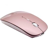 YOU GLOW GIRL Mouse Bluetooth,Mouse ottico USB ricaricabile,(Bluetooth 5.0 e 2.4G) Dual Mode Computer Mouse per laptop/PC/Mac/iPad pro/Computer (oro rosa)