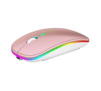 YOU GLOW GIRL Mouse Bluetooth, Mouse ottico USB ricaricabile, (Bluetooth 5.2 e 2.4G) Dual Mode Computer Mouse per laptop, computer desktop, iPad Tablet, telefono, TV (oro rosa)
