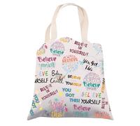 You Got This - Borsa tote in tela con scritta "You Got This Inspirational Gift", per donne e ragazze, borsa per la spesa riutilizzabile, You Got This Tote Bag, medium