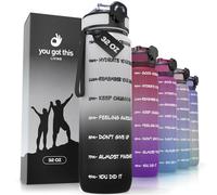 YOU gOT THIS LIVINg Motivational Water Bottle with Time Marker 32 oz