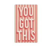 You Got This Soft Pink Text On Stripe Single Toggle Blank Wall Plate Cover decorativa 1 banda per cucina camera bagno Dimensioni 11,4 x 7 cm