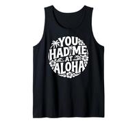 You Had Me At Aloha Hawaiian Beach Grafica Hibiscus Wave Canotta