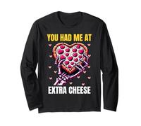 You Had Me At Extra Cheese Pink Pizza Coppie di San Valentino Maglia a Manica