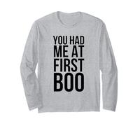 You Had Me At First Boo Divertente Detto di Halloween Maglia a Manica