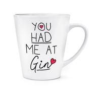 You Had Me At Gin 341ml Latte Tazza - Divertente Love Valentines Giorno