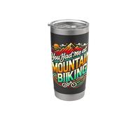 You Had Me At Mountain Biking - Mountain biker retrò Bicchiere termico in acciaio inox doppia parete