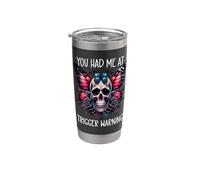 You Had Me at Trigger Warning Dark Romance Merch Smutty Book Bicchiere termico in acciaio inox doppia parete