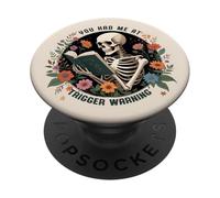 You Had Me At Trigger Warning Dark Romance Smutt Book Reader PopSockets PopGrip Adesivo