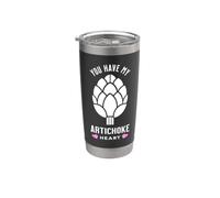 You Have My Carciofo Heart Vegetable Lover Bicchiere termico in acciaio inox doppia parete