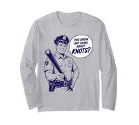 You Know Anything About Knots, Divertente Design retrò con Giochi di Parole Maglia a Manica