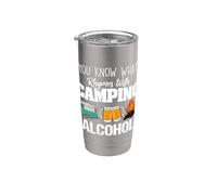 You Know What Rhymes With Camping Alcohol Lover Bicchiere termico in acciaio inox doppia parete