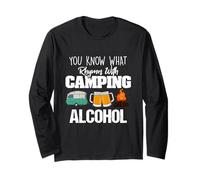You Know What Rhymes with Camping Alcohol Lover Maglia a Manica