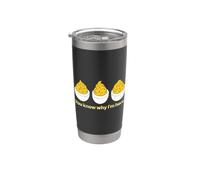 You know why I Am Here Deviled Egg Autunno Autunno Ringraziamento Bicchiere termico in acciaio inox doppia parete