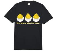 You Know Why I Am Here Deviled Egg Autunno Autunno Ringraziamento Comfort Colors Adult Heavyweight T-Shirt