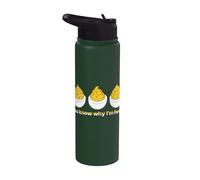You know why I Am Here Deviled Egg Autunno Autunno Ringraziamento Stainless Steel Insulated Water Bottle