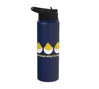 You know why I Am Here Deviled Egg Autunno Autunno Ringraziamento Stainless Steel Insulated Water Bottle