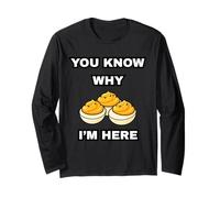 You Know Why I'm Here Deviled Egg Divertente Cena del Ringraziamento Maglia a Manica