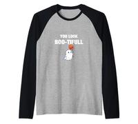 You Look Boo-tiful Halloween Illustration Graphic Designs Maglia con Maniche Raglan