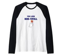 You Look Boo-tiful Halloween Illustration Graphic Designs Maglia con Maniche Raglan