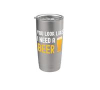 You Look Like I Need A Beer Divertente Bicchiere di Birra Bicchiere termico in acciaio inox doppia parete