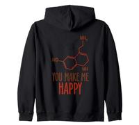 You Make Me Happy Molecola di serotonina Felpa con Cappuccio