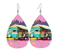 You Make Me Happy, orecchini pendenti da donna, a forma di rimorchio, con stella festiva, gioielli chic per celebrazioni, One Size, Pelle