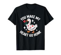 You Make My Heart Honk Carino Divertente Oca San Valentino Umorismo Amore Maglietta
