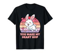 You Make My Heart Hop Cute Bunny Love Maglietta