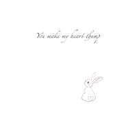 You make my heart thump: Bunny Rabbit Journal notebook