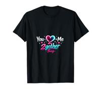 You + Me 2gether Thing Neon Cuore Coppia Umorismo Maglietta