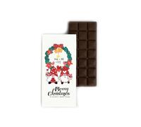 "You + Me = Us" Tavoletta di Cioccolata Personalizzata con Nome Idea Regalo Natalizia Buon Natale Bambini Fidanzati Amore Festa Cioccolato Al Latte o Fondente 100gr. Made in Italy (Fondente)