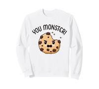 You Monster! Cookie Eater Carino Kawaii Biscotti Love Dolci Felpa