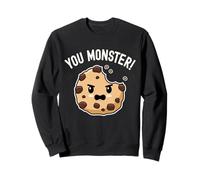 You Monster! Cookie Eater Carino Kawaii Biscotti Love Dolci Felpa
