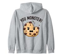 You Monster! Cookie Eater Carino Kawaii Biscotti Love Dolci Felpa con Cappuccio