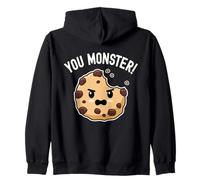 You Monster! Cookie Eater Carino Kawaii Biscotti Love Dolci Felpa con Cappuccio