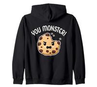 You Monster! Cookie Eater Carino Kawaii Biscotti Love Dolci Felpa con Cappuccio