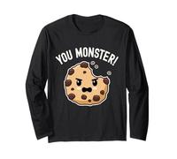 You Monster! Cookie Eater Carino Kawaii Biscotti Love Dolci Maglia a Manica