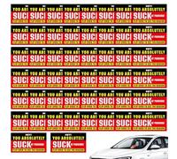 You Parked Like An Idiot Cards 50 Pezzi,5x9 cm Etichette Finte Scherzo - Cartelli Scherzosi per Violazioni Regalo Adulti Uomini Donne Outdoor