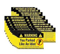 You Parked Like an Idiot Cards - Carte di violazione del parcheggio | con molteplici motivi di violazione, riempitori di calze che attirano l'attenzione per il quartiere degli affari stradali