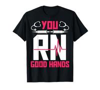You RN Good Hands - ECG Battito cardiaco Infermieristica registrata Maglietta