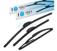 You.S Originale Tergicristalli Set Anteriore+Dietro per Dacia Dokker Espresso -