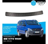 You.S Paraurti Listello Carbonio/Acciaio Inox per Mercedes Vito W639 Fino 2014