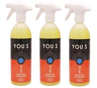YOU.S Premium Care Rimuovi Insetti Rimuovi Insetti Solvente Pulitore 3x 750 Ml