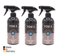 You.S Premium Cura Della Plastica Abitacolo Außenteile Vano Motore - 3x 500 ML