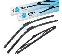 YOU.S Spazzole Tergicristallo Set Davanti + Dietro Per CADILLAC / SAAB